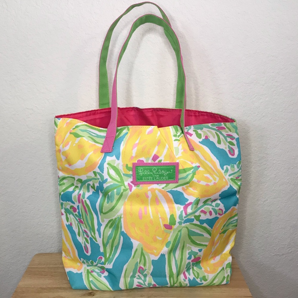 Lilly Pulitzer for Estee Lauder Canvas Tote Bag